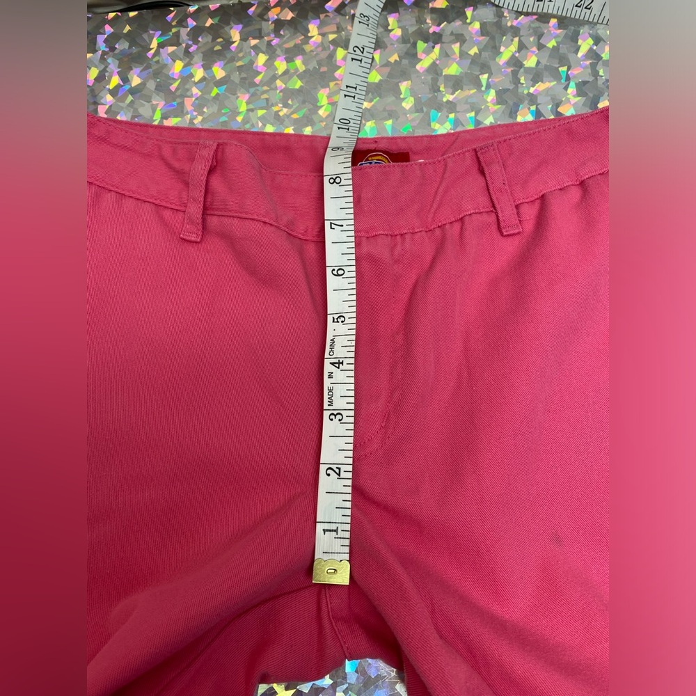 Y2K Vintage Hot Pink Dickies Capris + Butterfly Tube Top Outfit XS/S 3 Juniors - Picture 9 of 16